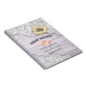 Weddenschap Guestbook Lace Sunflower Wood String L Notitieboek (Rechterzijde)