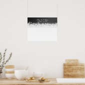 Weddenschap-Guestbook Magic Sparkle Black Poster (Keuken)
