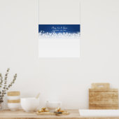 Weddenschap-Guestbook Magic Sparkle Blue Poster (Keuken)
