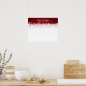 Weddenschap-Guestbook Magic Sparkle Red Poster (Keuken)