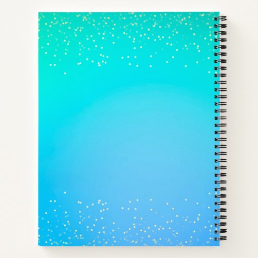 Weddenschap Guestbook Modern Pink Floral Blauwgroe Notitieboek (Achterkant)