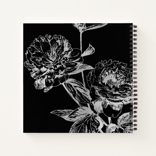 Weddenschap Guestbook Modern Simple Floral Silver  Notitieboek (Achterkant)