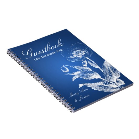 Weddenschap Guestbook Poppy Blue Notitieboek (Rechterzijde)