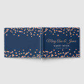 Weddenschap Guestbook Roos Gold Glitter Confetti m Gastenboek (Volledig)