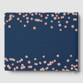 Weddenschap Guestbook Roos Gold Glitter Confetti m Gastenboek (Achterkant)