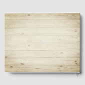 Weddenschap Guestbook Rustic Wood Floral String Li Gastenboek (Achterkant)