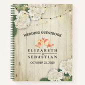 Weddenschap Guestbook Rustic Wood Floral String Li Notitieboek (Voorkant)
