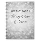 Weddenschap Guestbook Silver Winter Wonderland Notitieboek (Voorkant)