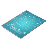 Weddenschap Guestbook Sparking Lines Turquoise Notitieboek (Linkerzijde)