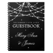 Weddenschap Guestbook Sparking String Black Notitieboek (Voorkant)