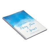 Weddenschap Guestbook Summer Blue Waterverf Notitieboek (Rechterzijde)