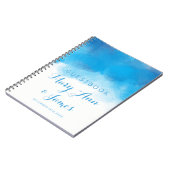 Weddenschap Guestbook Summer Blue Waterverf Notitieboek (Linkerzijde)