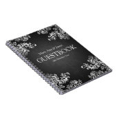 Weddenschap Guestbook Swirls 2 Black Notitieboek (Rechterzijde)