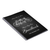 Weddenschap Guestbook Tandem Bike Black Notitieboek (Rechterzijde)