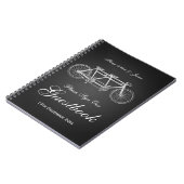 Weddenschap Guestbook Tandem Bike Black Notitieboek (Linkerzijde)