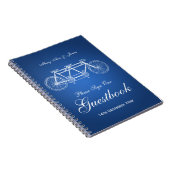 Weddenschap Guestbook Tandem Bike Blue Notitieboek (Rechterzijde)