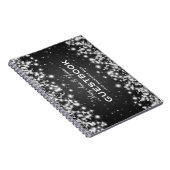 Weddenschap-Guestbook Winter Sparkle Black Notitieboek (Rechterzijde)