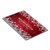 Weddenschap-Guestbook Winter Sparkle Red Notitieboek (Rechterzijde)
