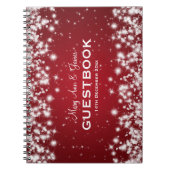 Weddenschap-Guestbook Winter Sparkle Red Notitieboek (Voorkant)
