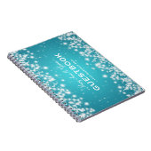 Weddenschap-Guestbook Winter Sparkle Turquoise Notitieboek (Rechterzijde)