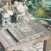 Weddenschap Guestbook Wood Chic Mason Jar String L Gastenboek