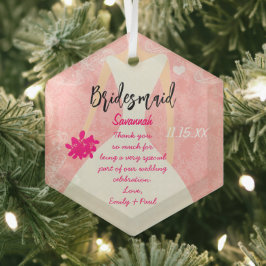 Weddenschap Gündesmaid Kies achtergrondkleur Glas Ornament