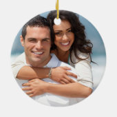 Weddenschap Gündesmaid Kies achtergrondkleur Keramisch Ornament (Achterkant)