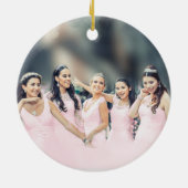 Weddenschap Gündesmaid Kies achtergrondkleur Keramisch Ornament (Achterkant)