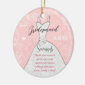 Weddenschap Gündesmaid Kies achtergrondkleur Keramisch Ornament (Links)