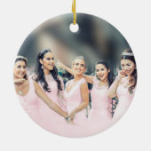 Weddenschap Gündesmaid Kies achtergrondkleur Keramisch Ornament (Achterkant)