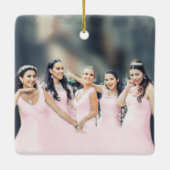 Weddenschap Gwn Bridesmaid Butterfly Kies kleur Keramisch Ornament (Achterkant)