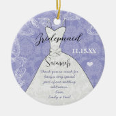 Weddenschap Gwn Bridesmaid Butterfly Kies kleur Keramisch Ornament (Voorkant)