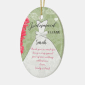 Weddenschap Gwn Bridesmaid Gerber Daisy Kies kleur Keramisch Ornament (Links)