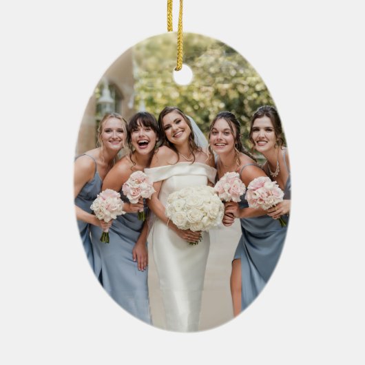 Weddenschap Gwn Bridesmaid Gerber Daisy Kies kleur Keramisch Ornament (Achterkant)