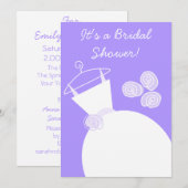 Weddenschap Gwn Paars vrijgezellenfeest terug Kaart (Voorkant / Achterkant)