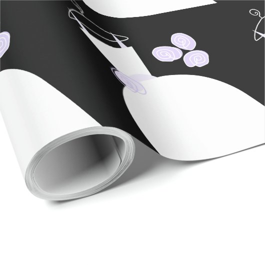 Weddenschap Gwn Paars zwart Cadeaupapier (Rol Hoek)