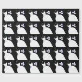 Weddenschap Gwn Paars zwart Cadeaupapier (Vlak)