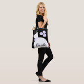 Weddenschap Gwn Paarse Bride over canvas tas zwart (Op model)