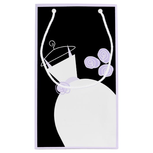 Weddenschap Gwn Paarse cadeau tas zwarte bleke paa Klein Cadeauzakje (Achterkant)