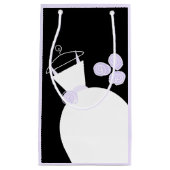 Weddenschap Gwn Paarse cadeau tas zwarte bleke paa Klein Cadeauzakje (Voorkant)