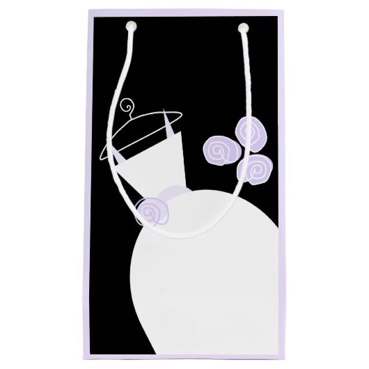 Weddenschap Gwn Paarse cadeau tas zwarte bleke paa Klein Cadeauzakje (Voorkant)