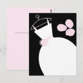 Weddenschap Gwn Pink briefkaart zwarte pastel (Voorkant / Achterkant)