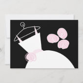 Weddenschap Gwn Pink brudal douche uitnodiging zwa (Voorkant)