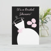 Weddenschap Gwn Pink brudal douche uitnodiging zwa (Staand voorkant)