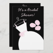 Weddenschap Gwn Pink brudal douche uitnodiging zwa (Voorkant / Achterkant)