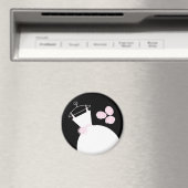 Weddenschap Gwn Pink fridge magneet zwart (Insitu (Vaatwasser))