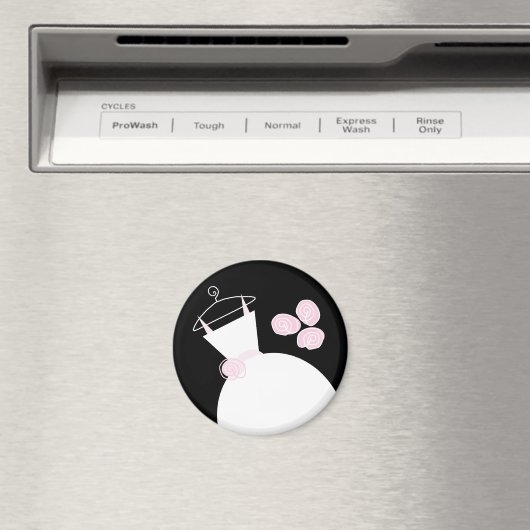 Weddenschap Gwn Pink fridge magneet zwart (Insitu (Vaatwasser))