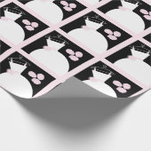 Weddenschap Gwn Pink zwarte pastel Cadeaupapier (Hoek)