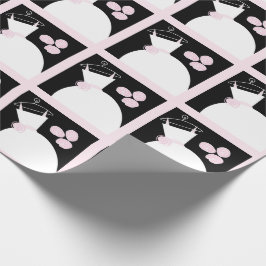 Weddenschap Gwn Pink zwarte pastel Cadeaupapier