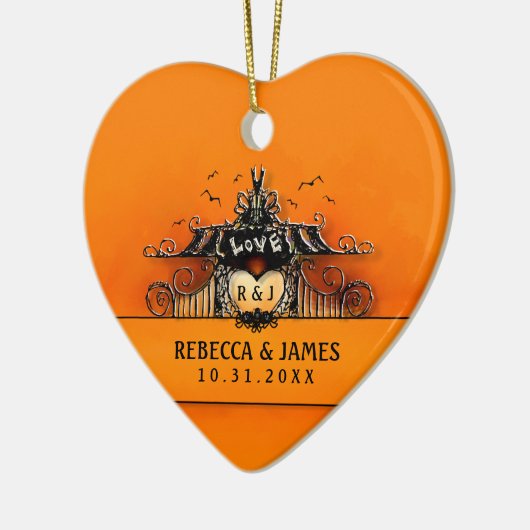 Weddenschap - Halloween Love Keramisch Ornament (Links)
